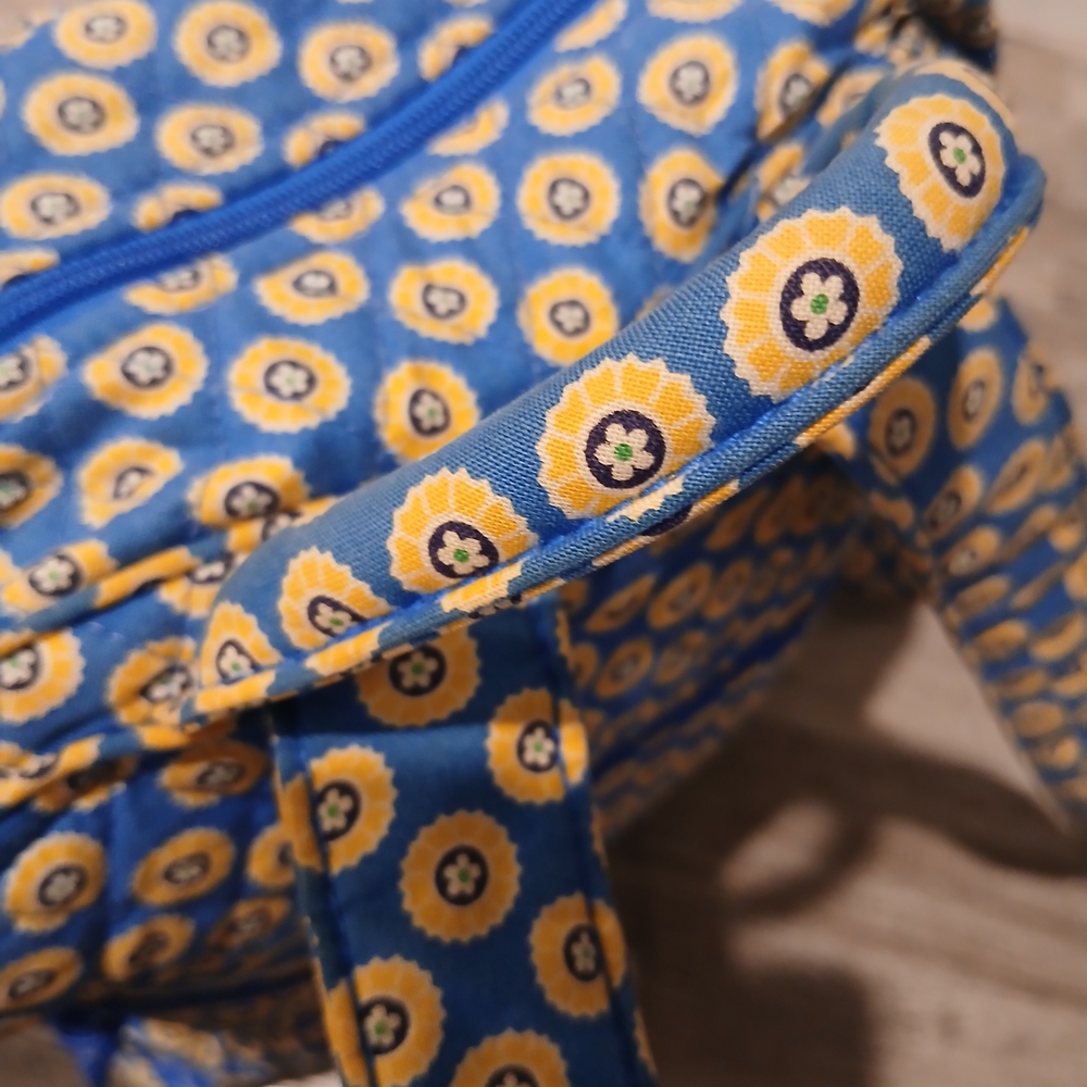 Vera Bradley Blue and Yellow Geometric Backpack - Picture 8 of 10